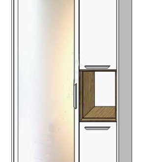 Шкаф с зеркалом H1V3D Арте 0