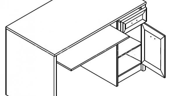 Стіл письмовий BIU1D1S Салерно 3