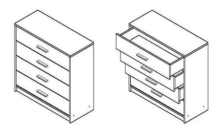 Комод KOM4S Непо 3
