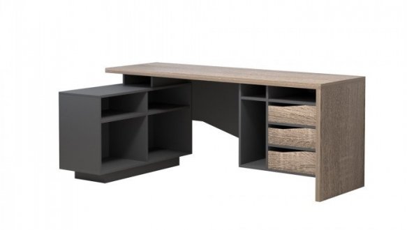 Комп'ютерний стіл Connect 2 Інтарсіо Правий/Лівий Дуб Сонома Трюфель/Антрацит 180 см 9