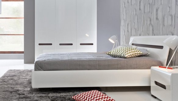 Модульная спальня Ameliya/Амелия ВМК-Украина Белый/Белый глянец 7