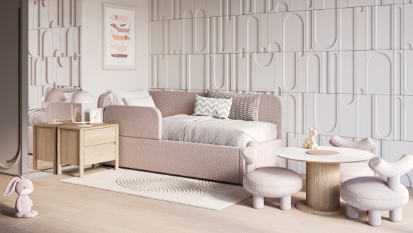 Кровать десткая мягкая Шик Галичина Мокко