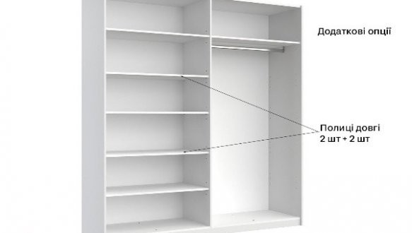 Шафа 4 дв Міромарк Енні 4 дверна чорний 183 см 5