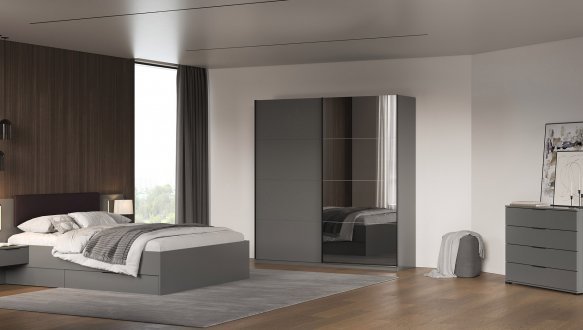 Модульна спальня Doni/Доні Міромарк Графіт сірий