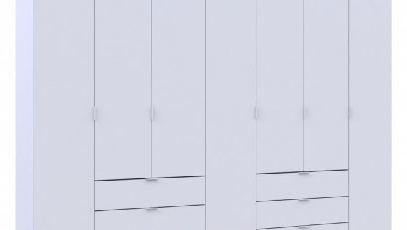 Шкаф Дорос Гелар белый 7 дверной 271,2 см 5