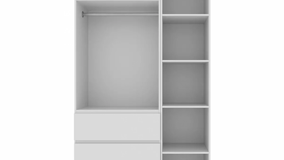 Шкаф распашной комбинированный 3-дверный Art In Head №2 Light 120см 5