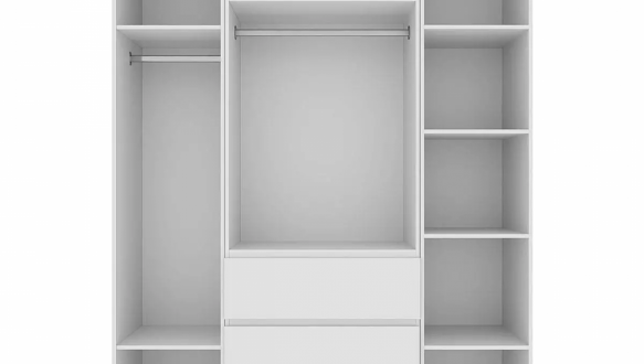 Шкаф распашной комбинированный 4-дверный Art In Head №1 Light 160 9