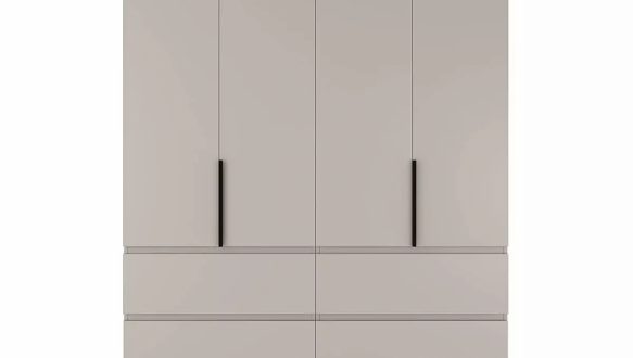 Шкаф распашной комбинированный четырёхдверный Art In Head №10 Light, ширина 160 см 5