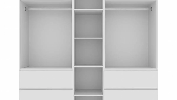 Шкаф распашной комбинированный четырёхдверный Art In Head №6 Light, ширина 200 см 5