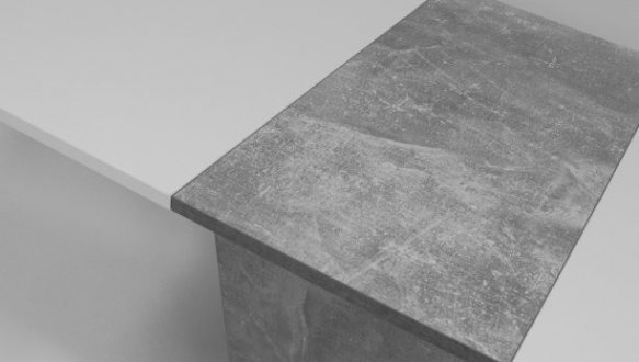 Стіл Cosmo/Космо Інтарсіо Біла Аляска/Індастріал Розкладний 110/145 см 4