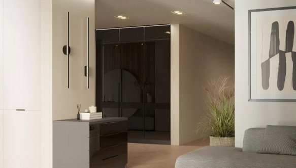 Шафа розпашна Matroluxe Noir / Нуар 3 дверна 150 см 4