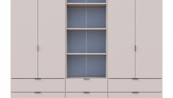 Шкаф для одежды Дорос Гелар кашемир 4-х дверный с пеналом 215 см 4