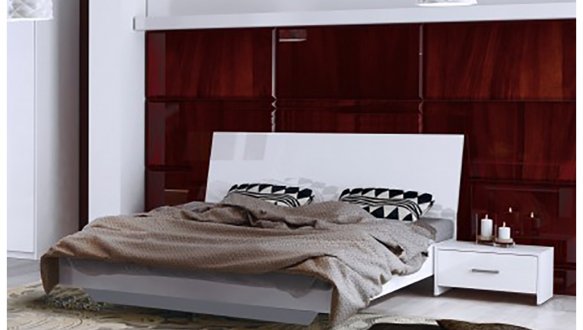 Ліжко з м'якою спинкою Рома 0