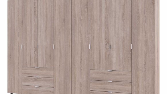 Шкаф Гелар 4+4 Дорос 8 дверная графит 310 см 12