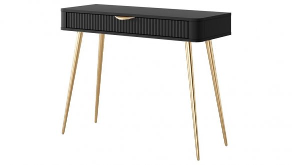 Стол туалетный 1S/100 Черный/Золотые ножки Lante 2
