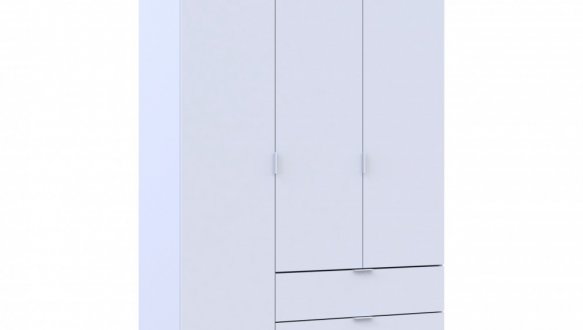 Шафа для одягу Дорос Гелар білий 3 ДСП 116,2 см 5