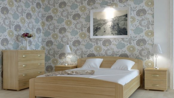 Ліжко двоспальне дерев'яне Явіто Класика Масив Вільха / Ясен / Дуб 4