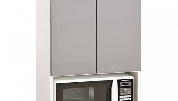 Тумба верхняя В60.92.2Д. под микроволновку Gola ручка Окрашенный Высокий Глянец