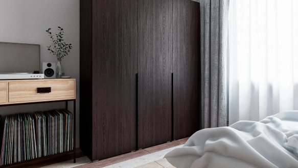 Шкаф Морели ST0027 3 дверный венге темный 180 см