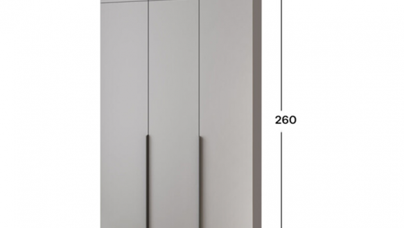 Шкаф Mebelstar Оскар трехдверный с антресолью и ящиками Серая мышка 120 см 0