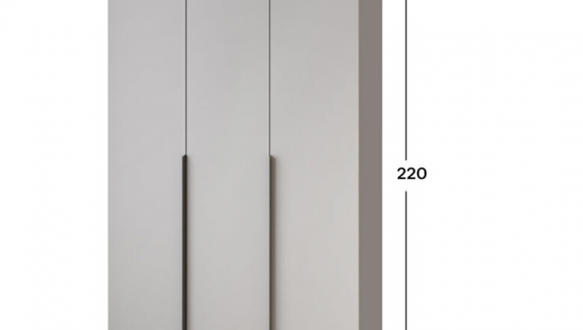 Шкаф Mebelstar Оскар трехдверный с ящиками Серая мышка 120 см 0