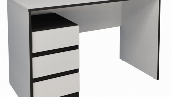 Компьютерный стол Vector Интарсио Белая Аляска/Черный 120 см 1