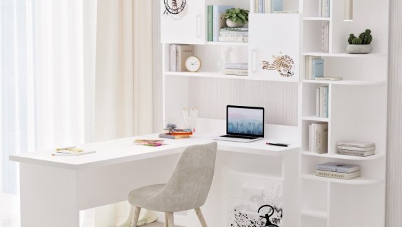 Стол угловой с надстройкой и эркером 10