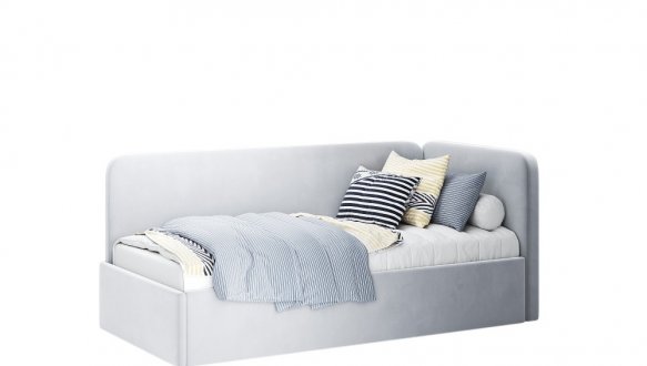 Ліжко м'яке 0.9х2.0 з каркасом та підйомним механізмом Хеппі 0