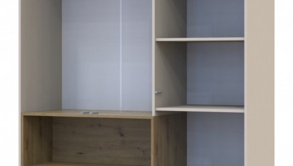 Шкаф для одежды с нишей Дорос Дейл кашемир 3 дверная с 2-мя ящиками 3