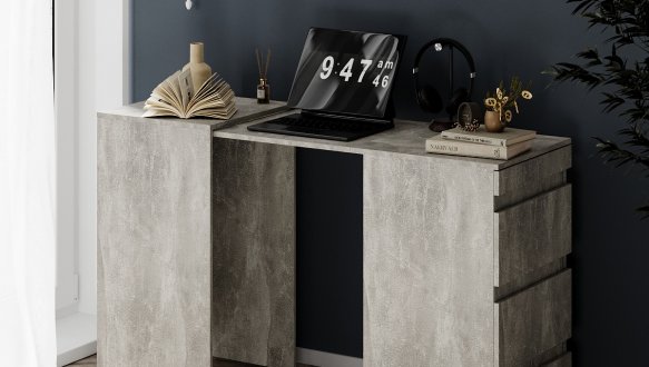 Стол письменный с комодом Art in Head Molli / Молли Ателье светлый