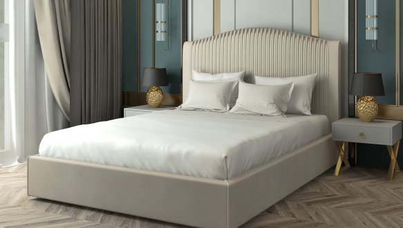 Кровать мягкая двуспальная Лев Тоскания 1