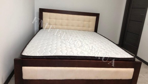 Кровать двуспальная деревянная Явито Енигма с подьемным механизмом и нишей для белья Массив Ольха / Ясень / Дуб 6