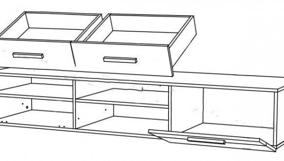 Тумба ТВ 1D2SL Соло 0