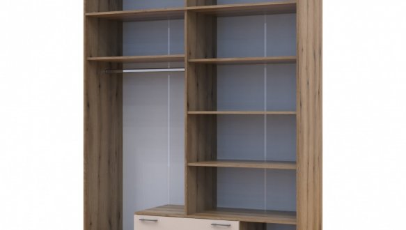 Шкаф для одежды Дорос Ронди кашемир с зеркалом и антресолей 4 дверный 160 смм 4