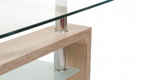 Стол журнальный С-107-2 белый дуб 0