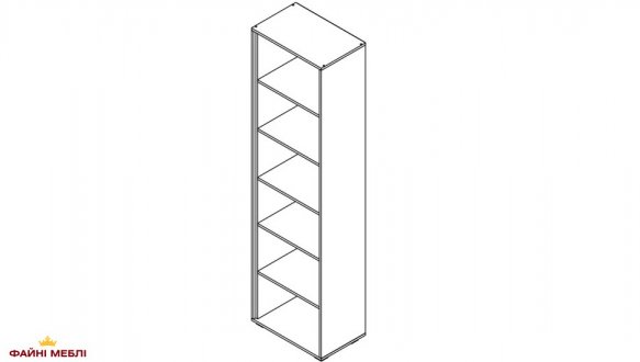 Стеллаж офисный REG60 Прайм Кашемир / Черный 0