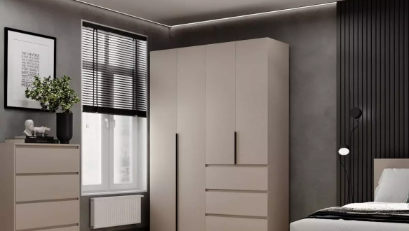 Шкаф распашной комбинированный четырёхдверный Art In Head №5 Light, ширина 160 см 3