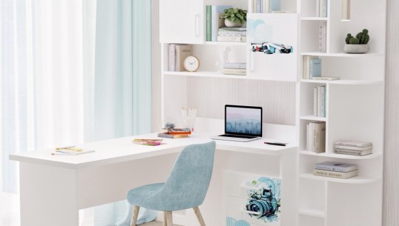 Стол угловой с надстройкой и эркером 2