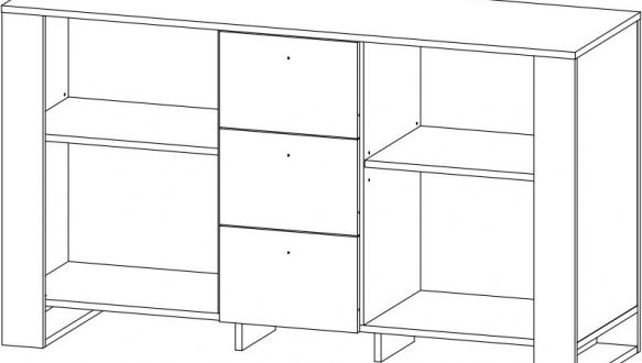 Комод 2Д/3Ш Олд Вуд 1