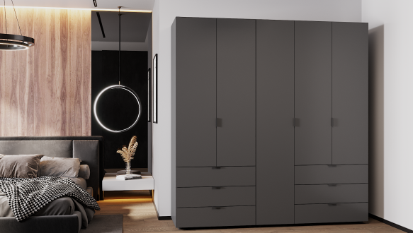 Шкаф Дорос Гелар графит 5 дверной 193,7 см