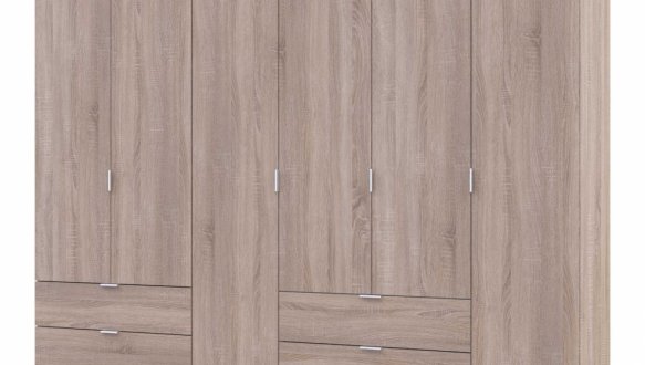 Шафа Гелар 2+4 Дорос 6 дверна дуб сонома 233 см 12