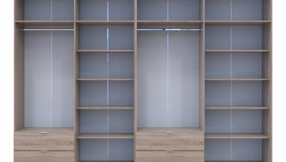 Шкаф для одежды Дорос Лукас дуб сонома 8 дверный 340 см 2