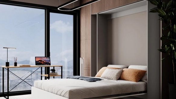 Кровать двуспальная шкаф трансформер Art in Head Mitra / Митра 140 см 10