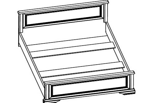 Кровать двуспальная Гербор 180 Вайт ДСП белое без вклада 2