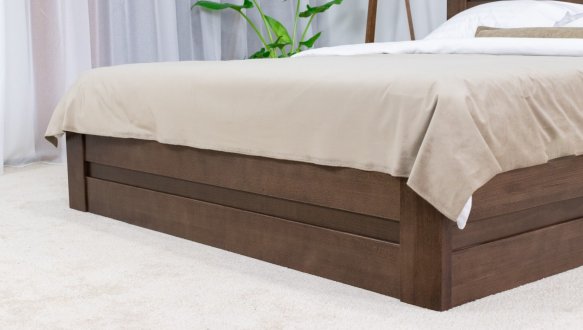 Ліжко дерев'яне Дрімка Лотос з підйомним механізмом та нішею для білизни Бук 15