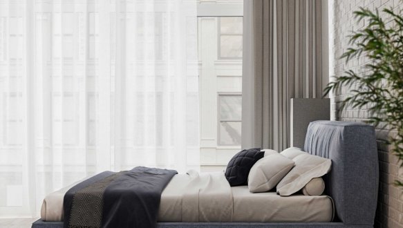 Кровать мягкая двуспальная Woodsoft Bern / Берн 4