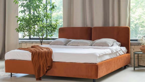 Ліжко двоспальне м'яке Woodsoft Elim / Елім з підйомним механізмом та нішею для білизни 0