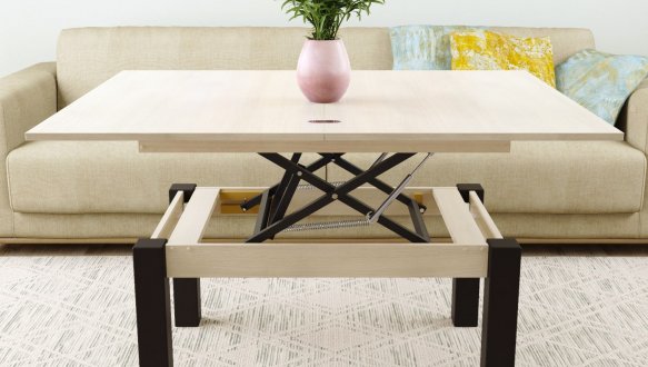 Стіл-трансформер B-Fly Дуб шамоні світлий/Венге