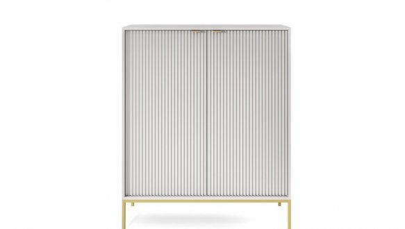 Комод Нова / Nova K104 високий Сірий/Золоті ніжки 0