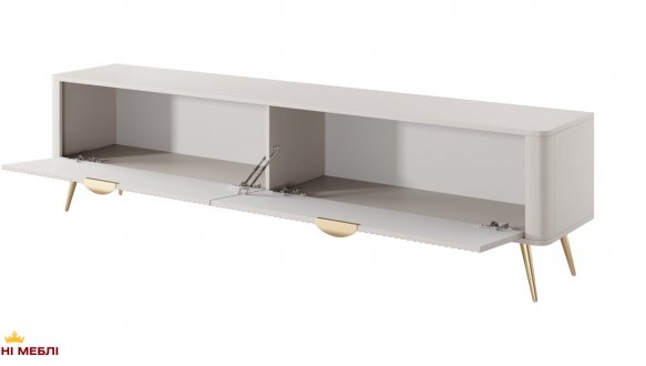 Тумба під ТВ Lante/Ланте RTV200 2D Бежевий золоті ніжки Perfect Home Ширина 200 см 3
